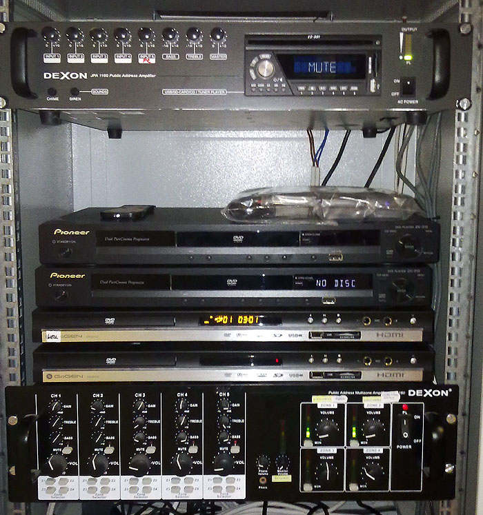 JPA 1180, JPA 1160 v ozvučovací sestavě v Relax centru Kolštejn na Branné a v dalším welness centru